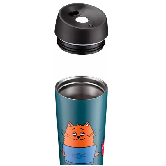 თერმოსი Ardesto AR2645CG Red Cat, 450ml, Thermos, Blue , 3 image - Primestore.ge