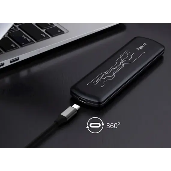 მყარი დისკი APACER USB 3.2 Gen 2 Portable SSD AS722 1TB AP1TBAS722B-1 , 3 image - Primestore.ge