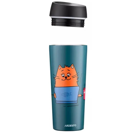 თერმოსი Ardesto AR2645CG Red Cat, 450ml, Thermos, Blue , 2 image - Primestore.ge