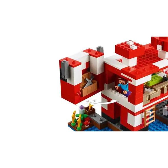 ლეგო LEGO Constructor Minecraft The Mooshroom House , 5 image - Primestore.ge