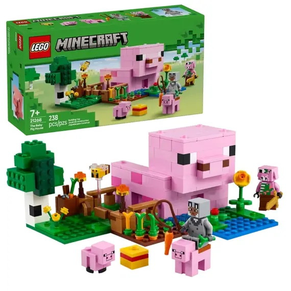 ლეგო LEGO Constructor Minecraft The Baby Pig House  - Primestore.ge