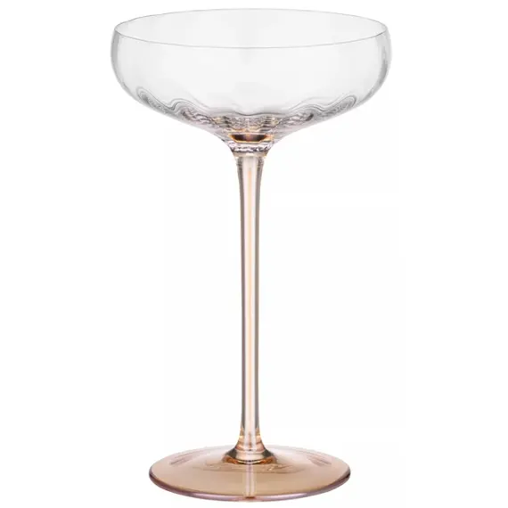 ჭიქების ნაკრები Ardesto AR2620AM Black Mars Amber, 200ml, 2pcs, Champagne Glasses Set, Transparent/Golden  - Primestore.ge