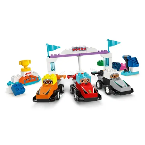 ლეგო LEGO Constructor DUPLO Town F1 Team Race Cars & Drivers , 3 image - Primestore.ge