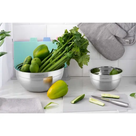 თასი Ardesto AR1626SS Gemini, 26cm, 4L, Bowl, Stainless Steel , 4 image - Primestore.ge