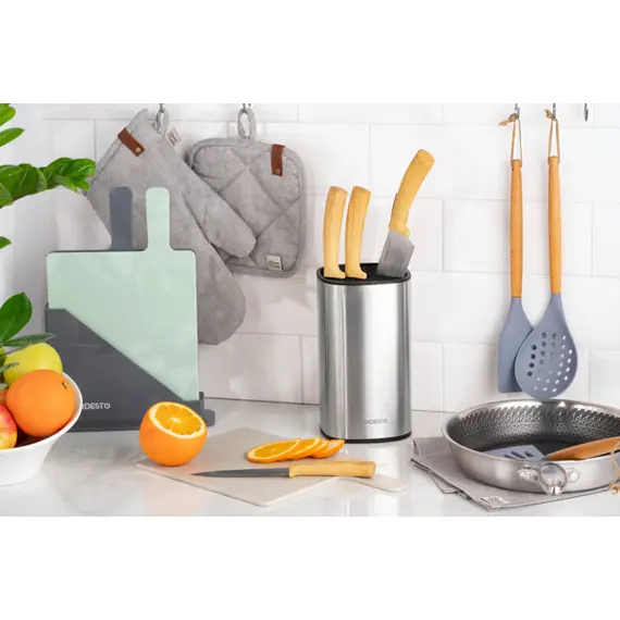 Knife set Ardesto AR2105WD Midori, 5pcs, Knifes Set, Silver/Wood, 4 image
