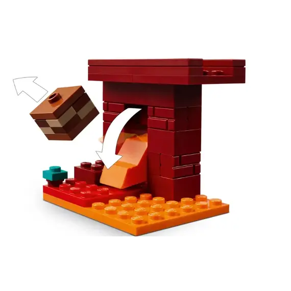 ლეგო LEGO Constructor Minecraft The Nether Lava Battle Set , 4 image - Primestore.ge