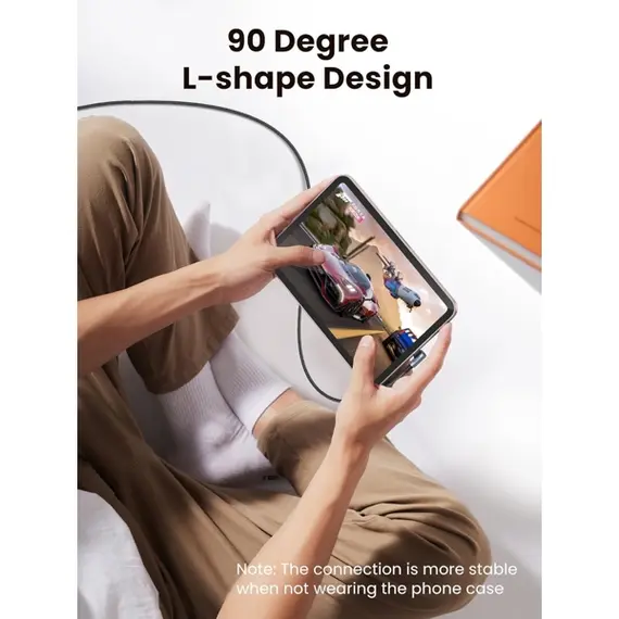 USB კაბელი UGREEN US323 (70531), 60W, Right Angle type-C to type-C Angled, 2m, Black/Grey , 3 image - Primestore.ge