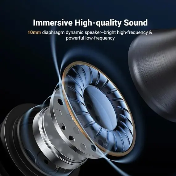 ყურსასმენი UGREEN EP105 (35753), In-Ear Headphones, Wired, 3.5mm, Black , 2 image - Primestore.ge
