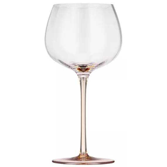 ჭიქები Ardesto AR2642G Black Mars Amber, 420ml, 2pcs, Wine Glasses Set, Transparent/Golden , 2 image - Primestore.ge