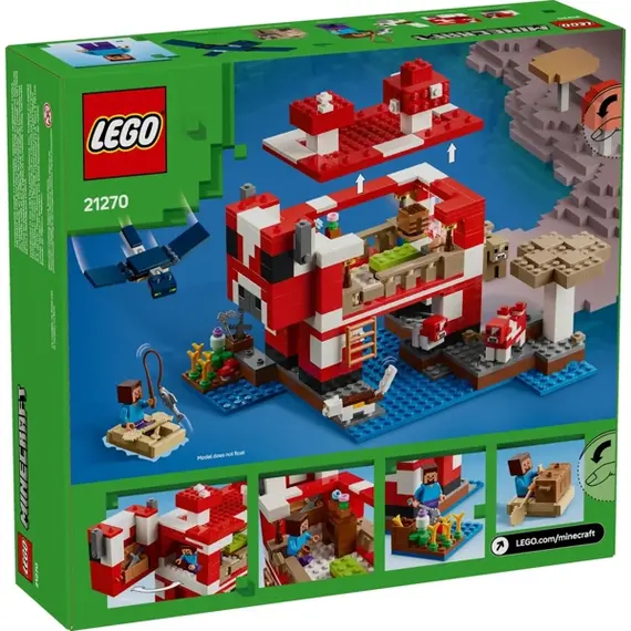 ლეგო LEGO Constructor Minecraft The Mooshroom House  - Primestore.ge