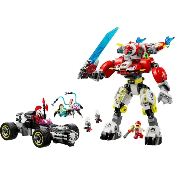 ლეგო LEGO Constructor DREAMZzz Cooper's Tiger Mech & Zero's Hot Rod Car , 2 image - Primestore.ge