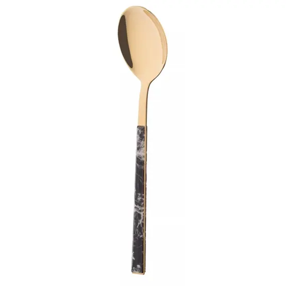 დანა ჩანგლის ნაკრები Ardesto AR1916MBS Gemini Marmo, 16pcs, Cutlery Set, Golden/Black , 2 image - Primestore.ge