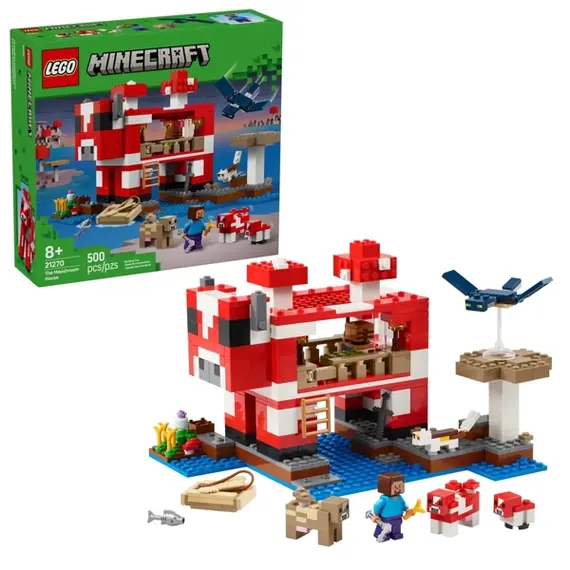 ლეგო LEGO Constructor Minecraft The Mooshroom House , 7 image - Primestore.ge