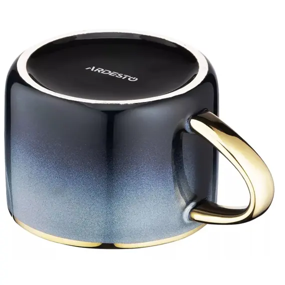 ჭიქა Ardesto AR2939MRG Andria, 300ml, Mug, Blue/Gray , 3 image - Primestore.ge