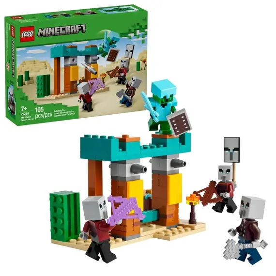 ლეგო LEGO Constructor Minecraft The Illager Desert Patrol Set  - Primestore.ge
