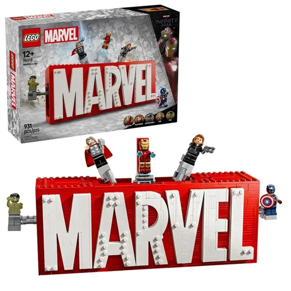 ლეგო LEGO Constructor Super Heroes MARVEL Logo & Minifigures , 6 image - Primestore.ge