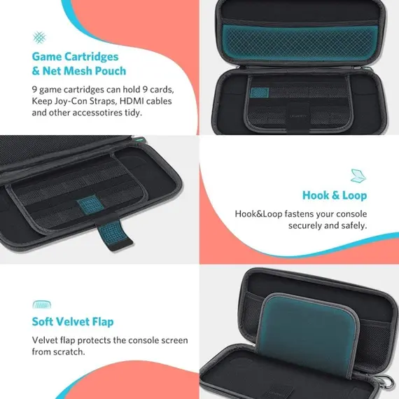 ქეისი UGREEN LP174 (50974), Portable Case for Nintendo Switch, Black , 4 image - Primestore.ge