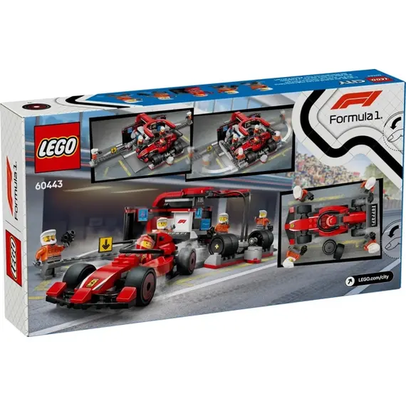 ლეგო LEGO Constructor City F1 Pit Stop & Pit Crew with Ferrari Car Set  - Primestore.ge