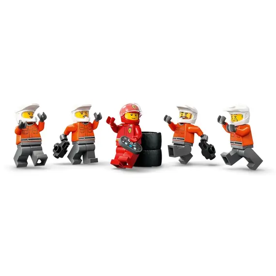 ლეგო LEGO Constructor City F1 Pit Stop & Pit Crew with Ferrari Car Set , 3 image - Primestore.ge