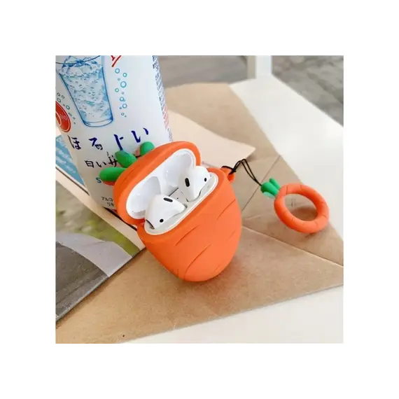 ყურსასმენის ქეისი Silicone Case for AirPods 2nd gen - Carrot , 2 image - Primestore.ge