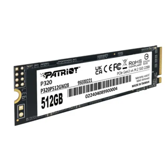 მყარი დისკი Patriot P320 512GB SSD M.2 2280 PCIe Gen 3.0 x4 NVMe - P320P512GM28 , 2 image - Primestore.ge