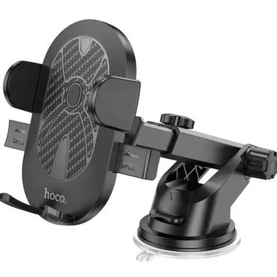 მანქანის სამაგრი Hoco DCA38 Daybreak suction cup car holder Black , 2 image - Primestore.ge