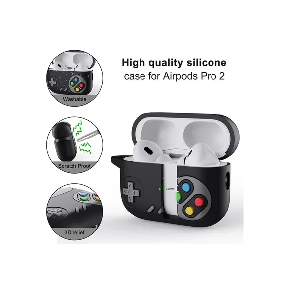 ყურსასმენის ქეისი Silicone Case for AirPods Pro (Gen 2) (USB-C) / AirPods Pro 2 - Grey , 3 image - Primestore.ge