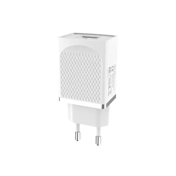 ადაპტერი Hoco C42A Vast power QC3.0 USB single port charger white  - Primestore.ge