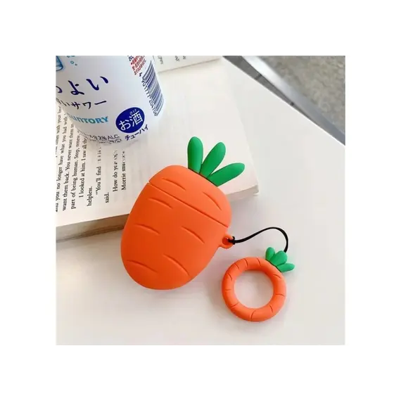 ყურსასმენის ქეისი Silicone Case for AirPods 2nd gen - Carrot  - Primestore.ge