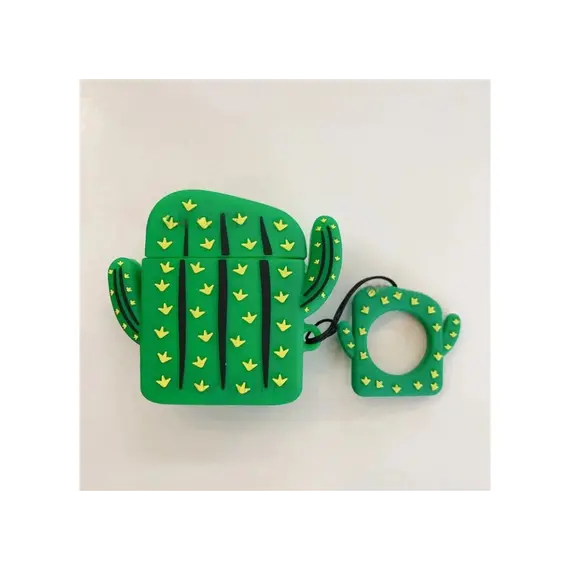 ყურსასმენის ქეისი Silicone Case for AirPods 2nd gen - Cactus , 2 image - Primestore.ge