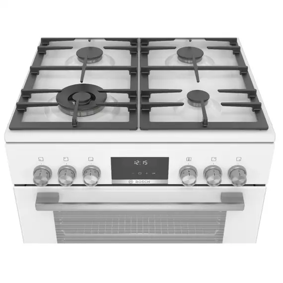 Gas stove Bosch HXS59AI21Q, 4Gas, Oven, White, 2 image