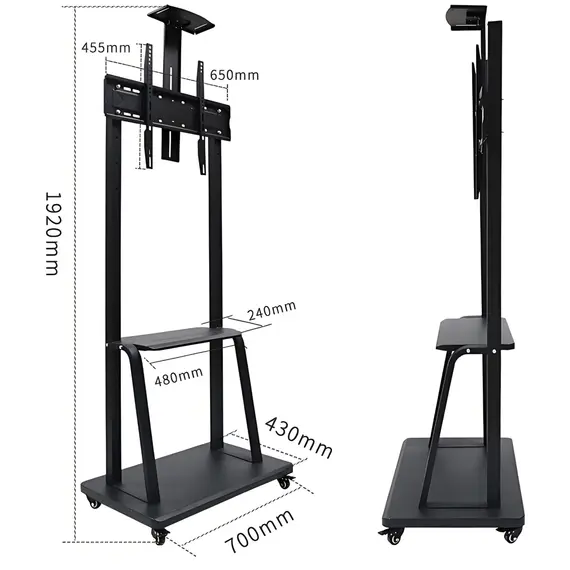 ტელევიზორის საკიდი Allscreen C1700, 40"-70", TV Mount With Roller, Black , 6 image - Primestore.ge