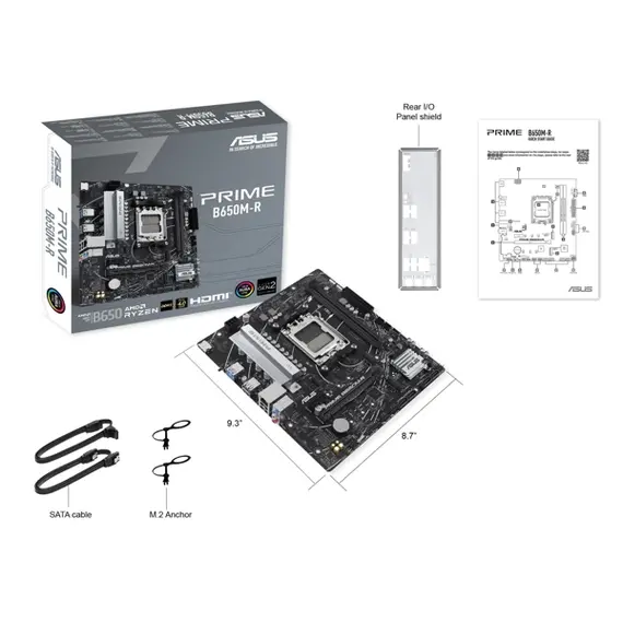 Motherboard Asus 90MB1H30-M0EAY0 PRIME B650M-R, AM5, DDR5, 96GB, 4 image