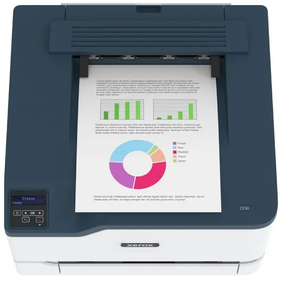 Printer Xerox C230V_DNI, A4, USB, LAN, WiFi, Printer, White, 2 image