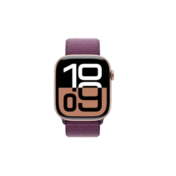 სმარტ საათი Apple Watch Series 10 GPS 42mm Rose Gold Aluminum Case With Plum Sport Band MWWK3 , 2 image - Primestore.ge