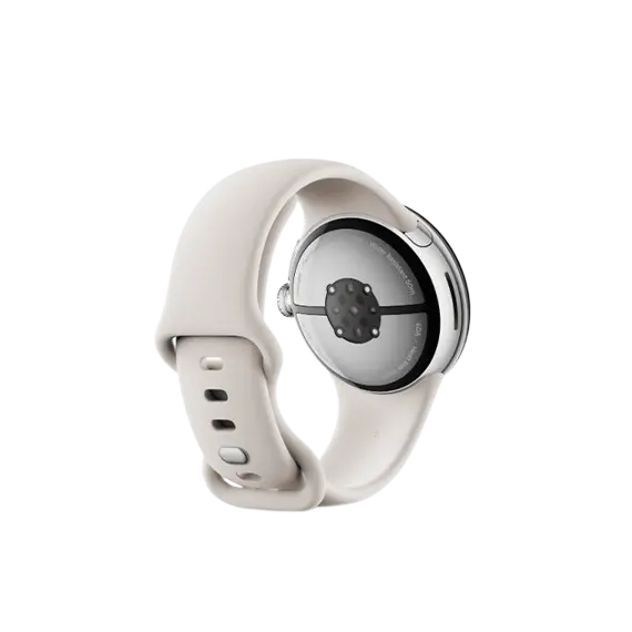სმარტ საათი Google Pixel Watch 3 45mm Wi-Fi Polished Silver Aluminum Case with Porcelain Active Band , 2 image - Primestore.ge