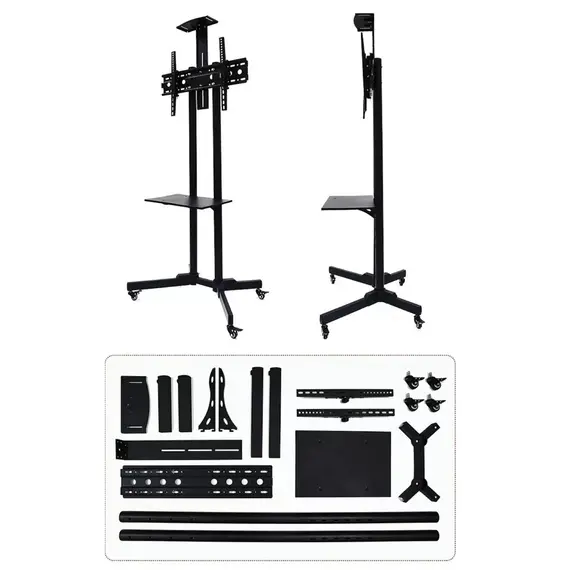 ტელევიზორის საკიდი Allscreen C1500, 32"-65", TV Mount With Roller, Black , 2 image - Primestore.ge
