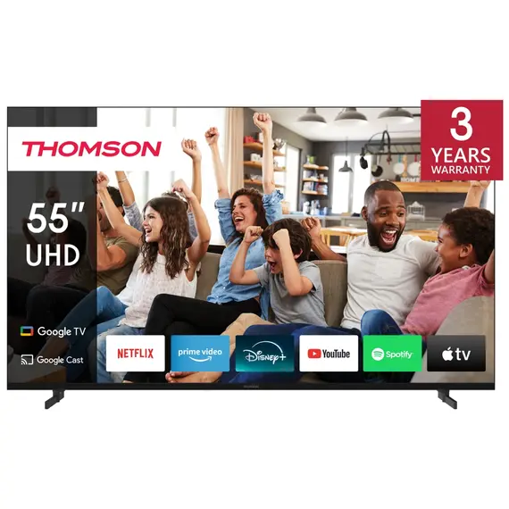 ტელევიზორი Thomson 55UG4S14 LED, 55", 4K UHD, Smart TV, HDMI, USB, LAN, WIFI, BT, Black  - Primestore.ge