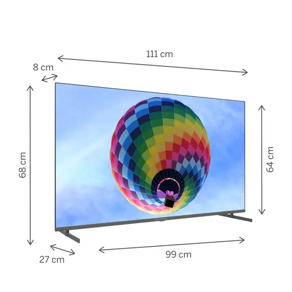 ტელევიზორი Thomson 50QG4S14, 50", 4K UHD, Smart TV, HDMI, USB, LAN, WIFI, BT, Black , 2 image - Primestore.ge