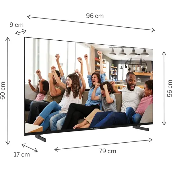 ტელევიზორი Thomson 43UG4S14 LED, 43", 4K UHD, Smart TV, HDMI, USB, LAN, WIFI, BT, Black , 2 image - Primestore.ge