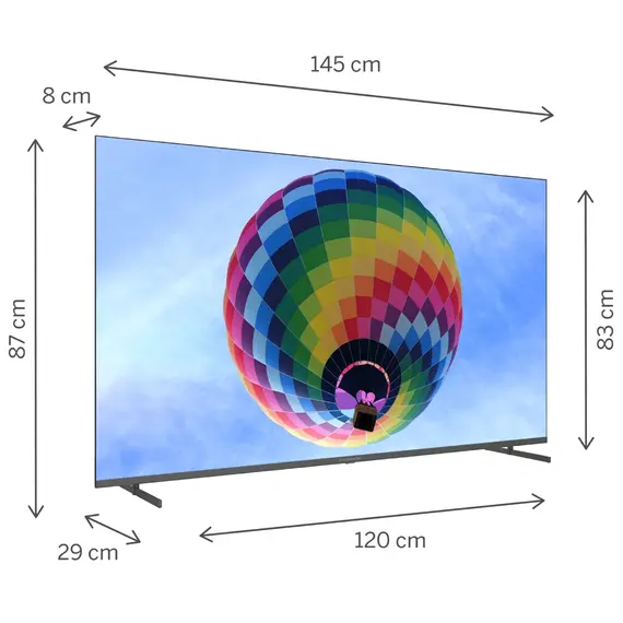 ტელევიზორი Thomson 65QG4S14 QLED, 65", 4K UHD, Smart TV, HDMI, USB, LAN, WIFI, BT, Black , 6 image - Primestore.ge