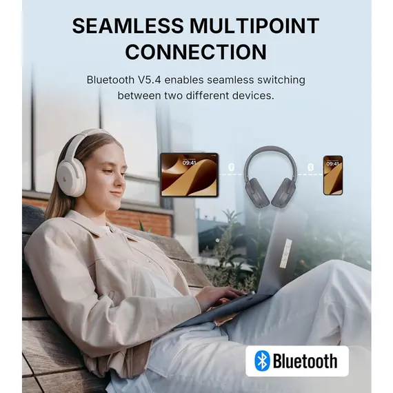 ყურსასმენი Edifier WH700NB Pro, Headset, Wireless, Bluetooth, With ANC, Grey , 7 image - Primestore.ge