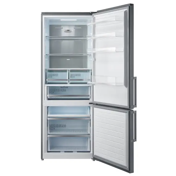 მაცივარი Midea MDRB593FGE02, 435L, E, No Frost, Refrigerator, Silver , 2 image - Primestore.ge