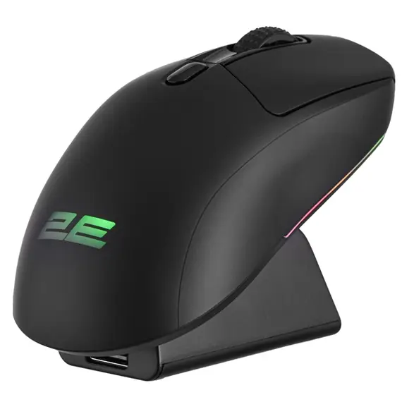 მაუსი 2E 2E-MG360UB-WL, Wireless, RGB , 2.4G, Bluetooth, USB, Gaming Mouse, Black , 2 image - Primestore.ge