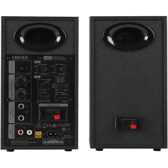 დინამიკი Edifier MR3, 36W, TRS, RCA, AUX, Bluetooth, Powered Studio Monitor Speakers, Black , 5 image - Primestore.ge