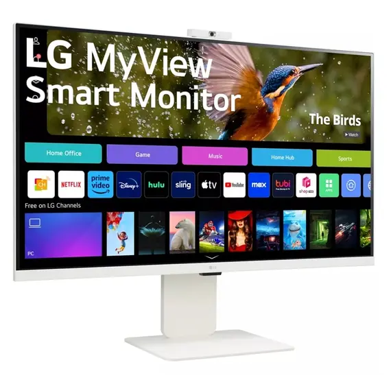 მონიტორი LG Smart 32SR85U-W 32" 3840 x 2160 IPS 400 cd/m² 5ms webOS Built-in FHD Webcam and Speakers , 2 image - Primestore.ge