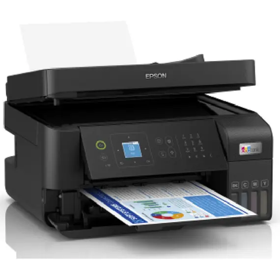 პრინტერი Epson C11CK57404 EcoTank L5590, MFP, A4, Wi-Fi, LAN, USB, Black , 2 image - Primestore.ge