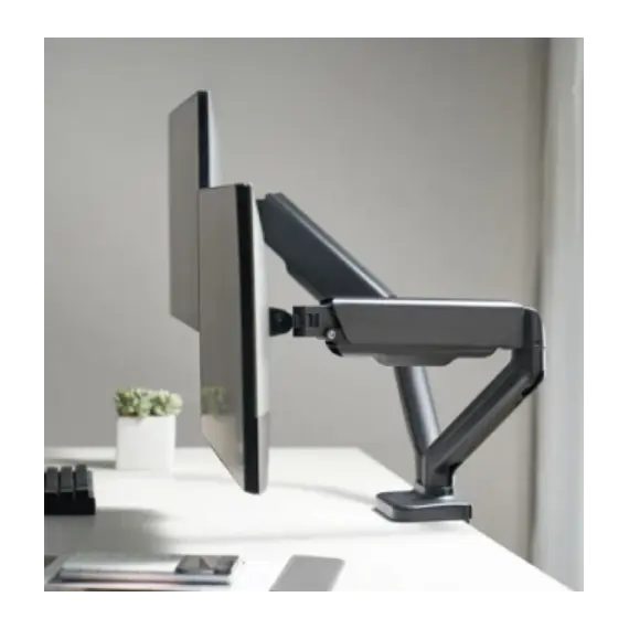მონიტორის საკიდი Logilink BP0177 Dual monitor mount 17"-32" flat & curved monitors aluminum Black , 2 image - Primestore.ge