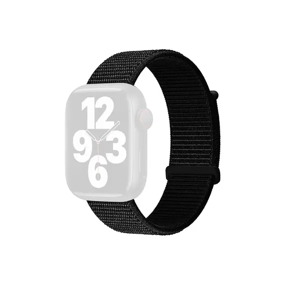 სმარტ საათის სამაჯური TVC KALEBOL Nylon Watch Band for Apple Watch Series 10 Ultra 9 8 7 SE 6 5 4 3 2 1 46mm 49mm 45mm 44mm 42mm Wrist Strap - Deep Black , 2 image - Primestore.ge