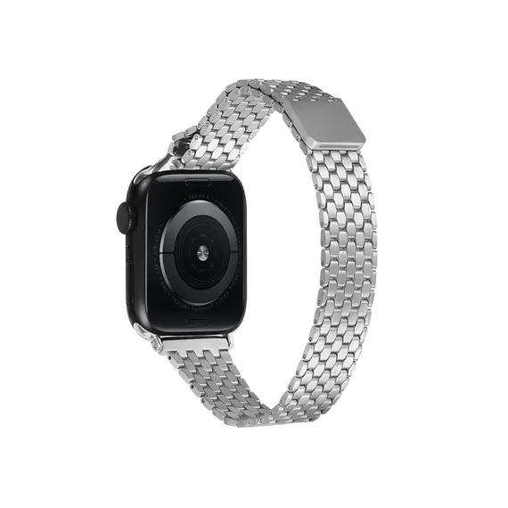 სმარტ საათის სამაჯური TVC Magnetic Buckle Strap for Apple Watch 10 46mm / Ultra 2 / Ultra 49mm / 9 8 7 45mm / SE (2023) SE (2022) SE 6 5 4 44mm / 3 2 1 42mm Stainless Steel Ban , 2 image - Primestore.ge